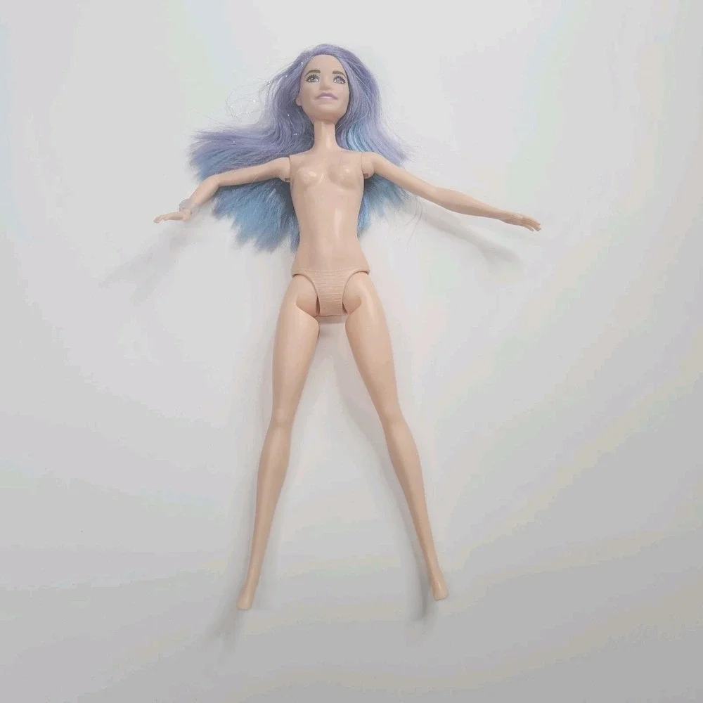 Barbie Fashion Doll Lavender Hair Purple Blue Highlights Mattel
